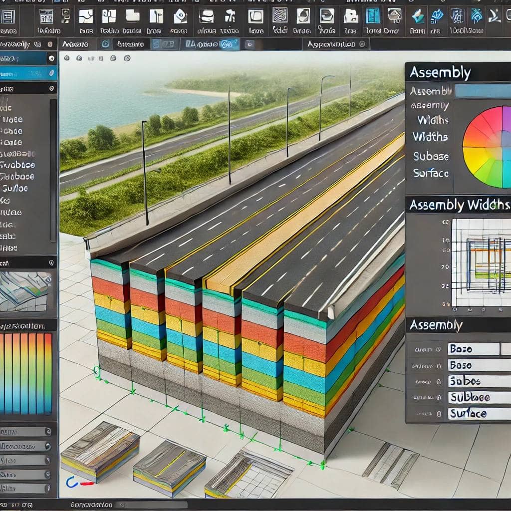 آموزش ساخت اسمبلی با عرض متفاوت در هر لایه در Civil 3D